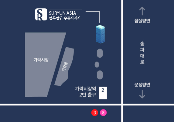 가락시장역 2번출구 직진